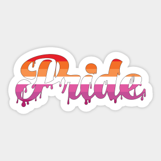 Lesbian Pride Drip Sticker